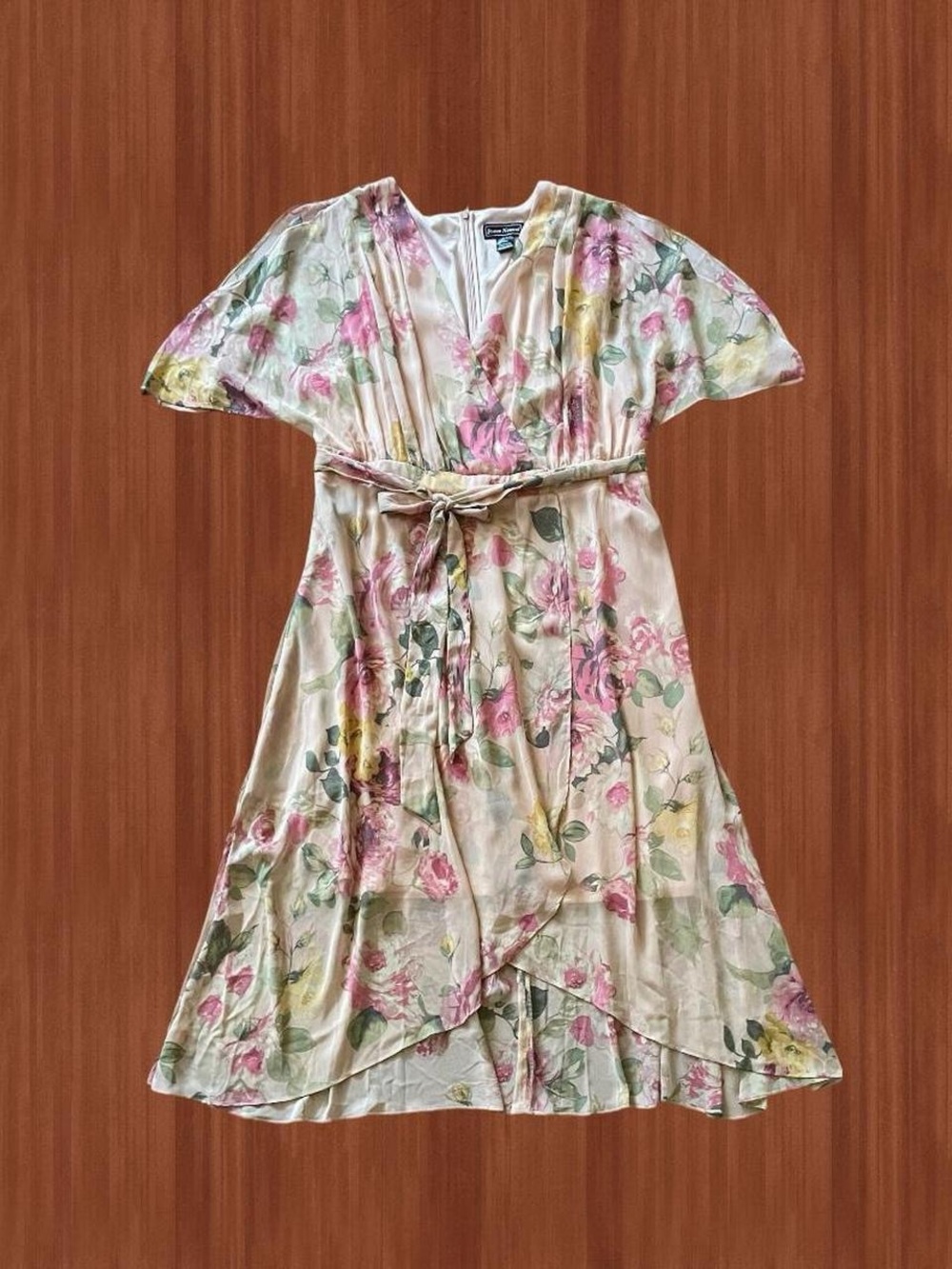 Jessica Howard Floral Faux Wrap Midi Dress 14W